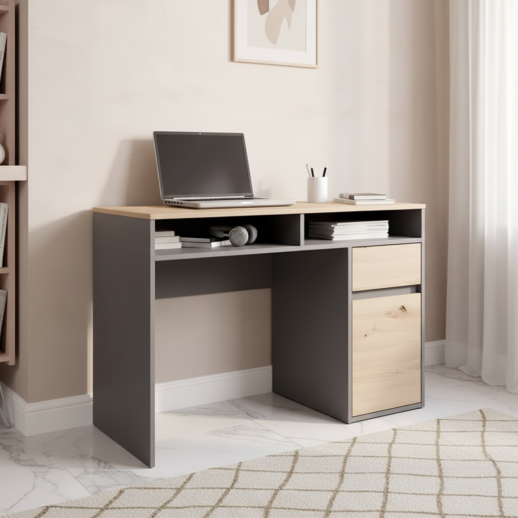 Desk Wooden & Gray - 120 x 50 x 80 cm - WDSK7