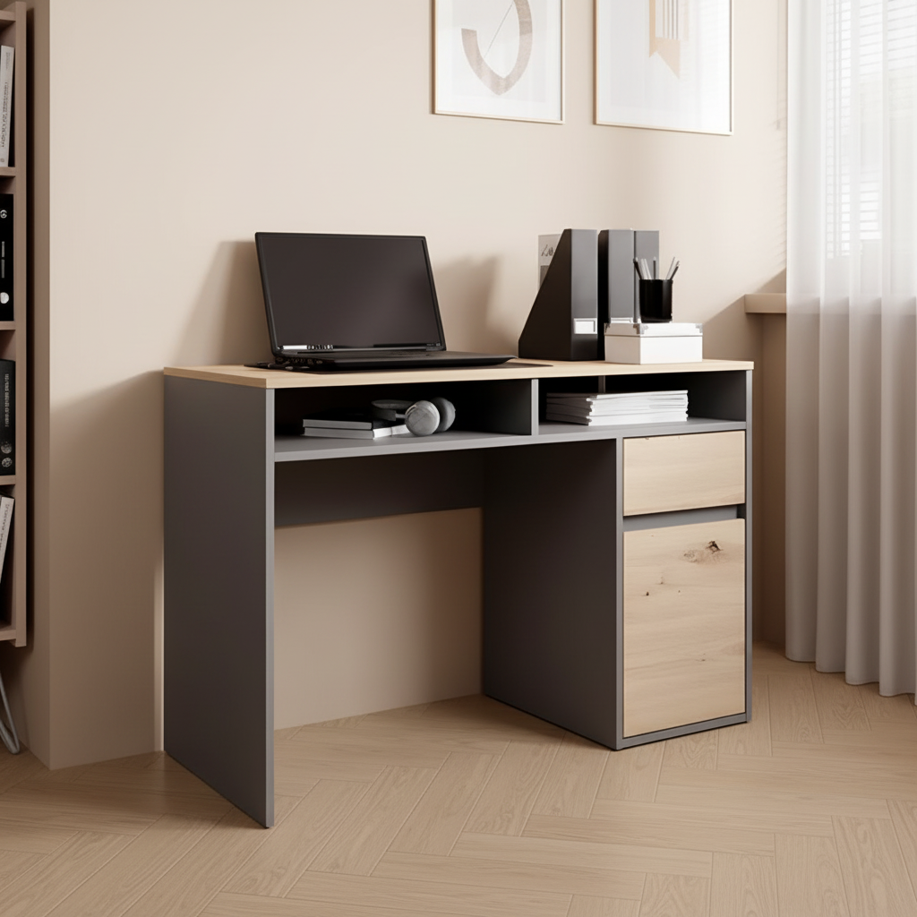 Desk Wooden & Gray - 120 x 50 x 80 cm - WDSK7