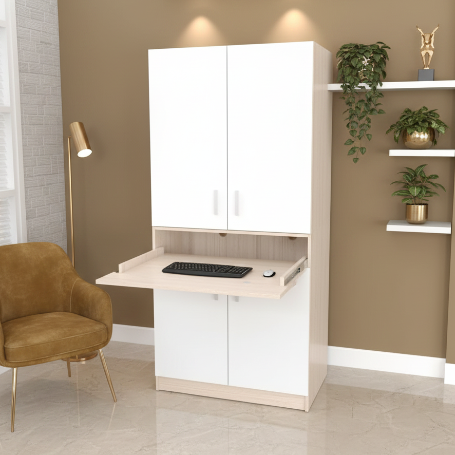 Desk Wooden & White - 80 x 50 x 75 cm - WDSK14