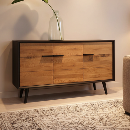 Buffet | Black & Wooden - BUF53
