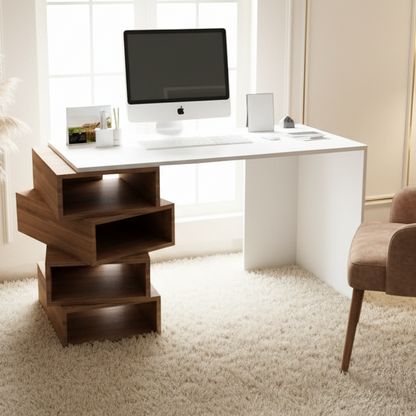 Desk Wooden & White - 120 x 50 x 80 cm - WDSK3