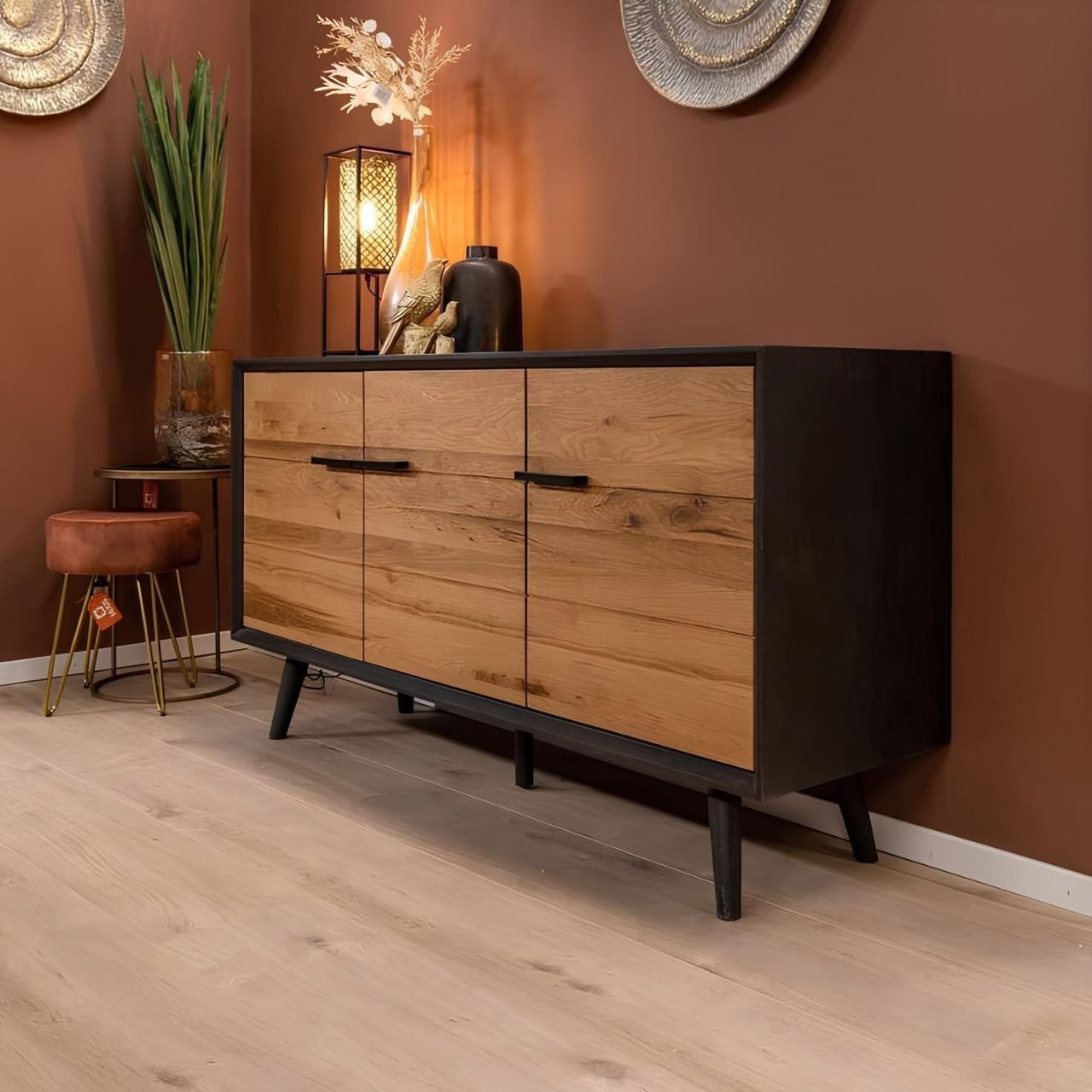 Buffet | Black & Wooden - BUF53