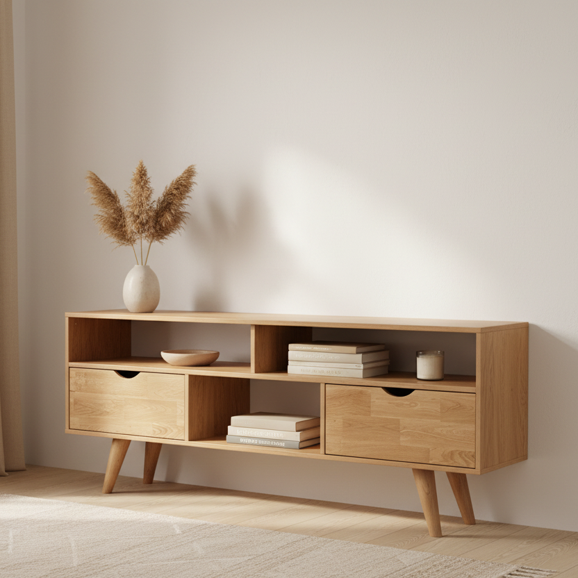 Tv Unit Wooden - 160 x 40 x 45 cm - TVUO13
