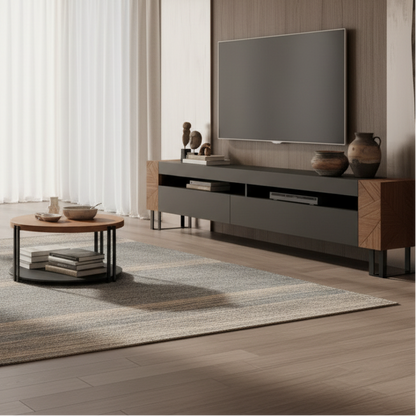 Living Room Set Black & Brown - TVCT33