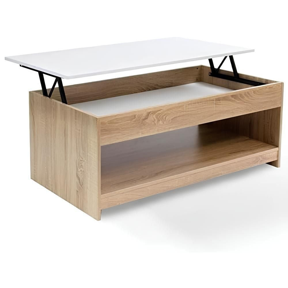 Table Unit White & Wooden - WCT48