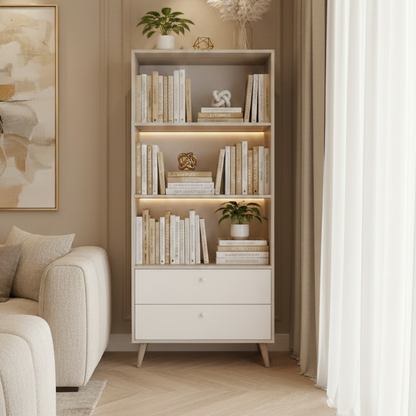 Display Unit Wooden & White - WDU14