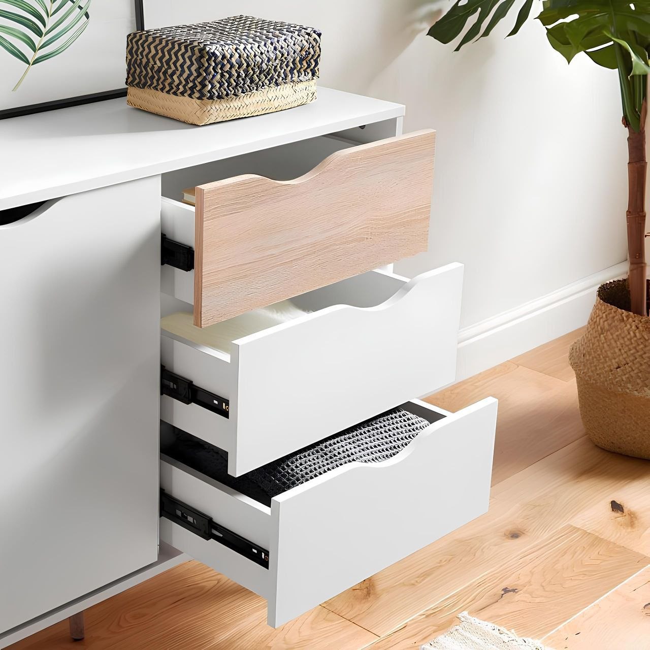 Buffet | White & Wooden - BUF55