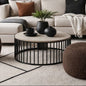 طاولة قهوة مركزية فولاذية وخشب MDF مقاس 80×40 - AA46