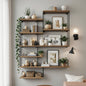 Iron and counter wood Display wall unit - SW27