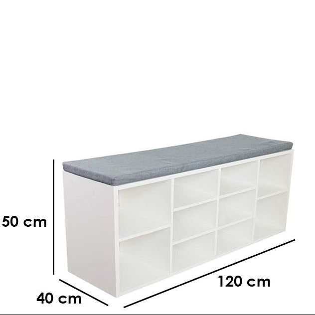 Shoe Closet White & grey 120x40x50 - WSH44
