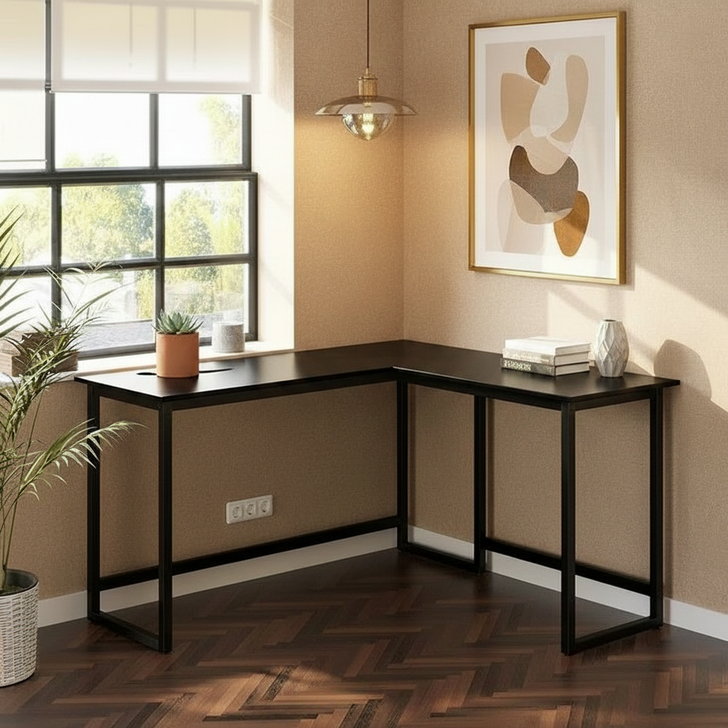 Desk Black - 120 x 120 x 75 cm - WDSK41