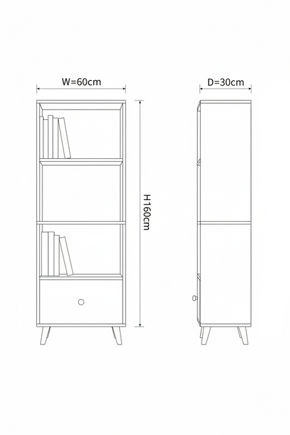 Display Unit Wooden & White - WDU21