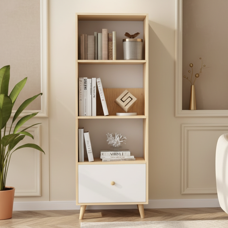 Display Unit Wooden & White - WDU21