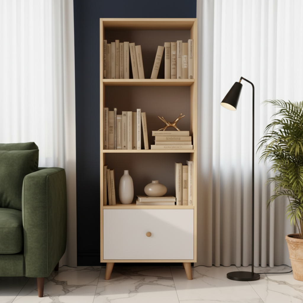 Display Unit Wooden & White - WDU21