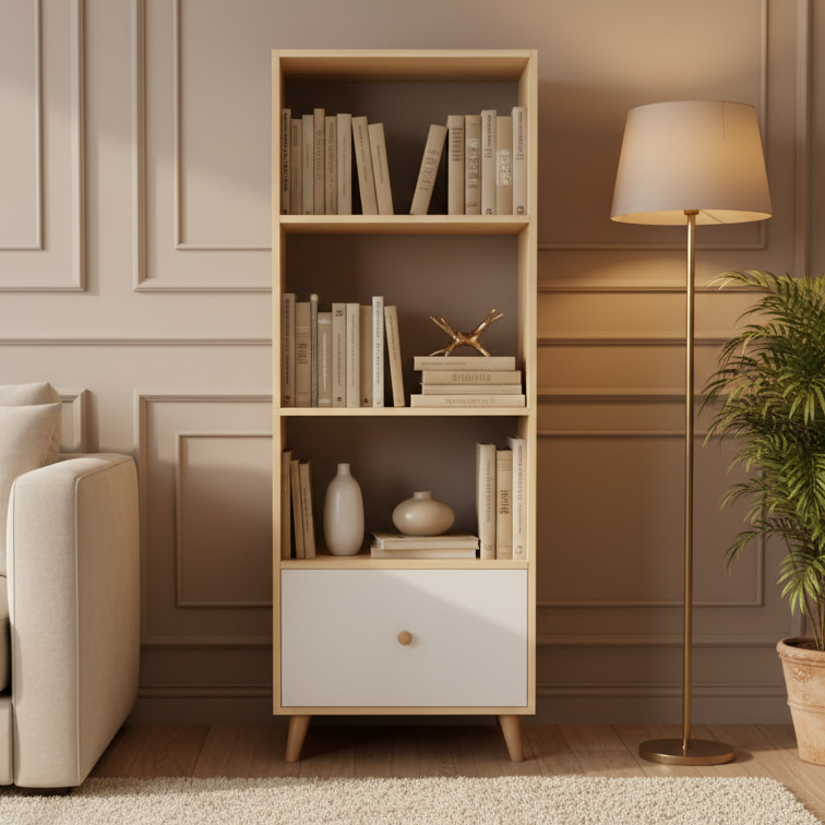 Display Unit Wooden & White - WDU21