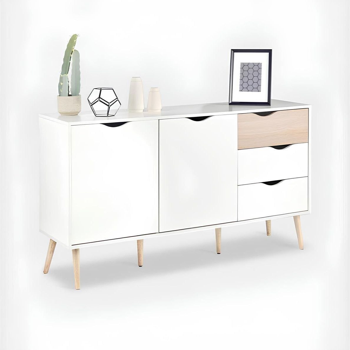 Buffet | White & Wooden - BUF55
