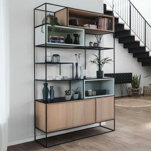 Cabinet with Display Unit steel and MDF 200x150x40 - SWD2