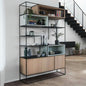 Cabinet with Display Unit steel and MDF 200x150x40 - SWD2