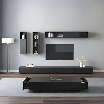 Living Room Set Black - 240 x 40 x 40 cm - TVCT28
