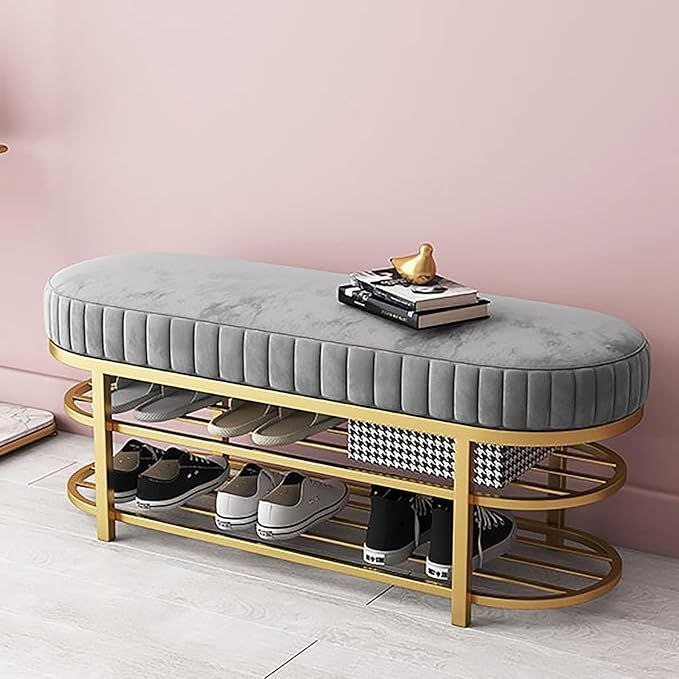 Iron gold shoe bench - SRS71