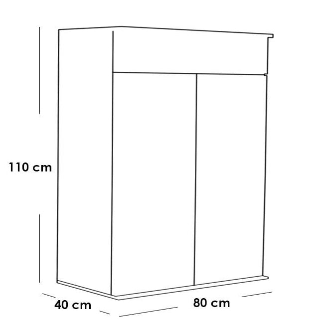 Shoe Closet Black and brown 80 x 40 x 110 - WSH42