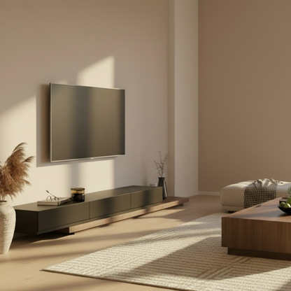 Living Room Set Black & Wooden TVCT35