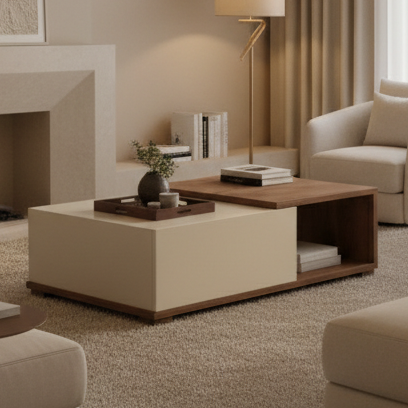 Table Unit White & Brown - WCT52