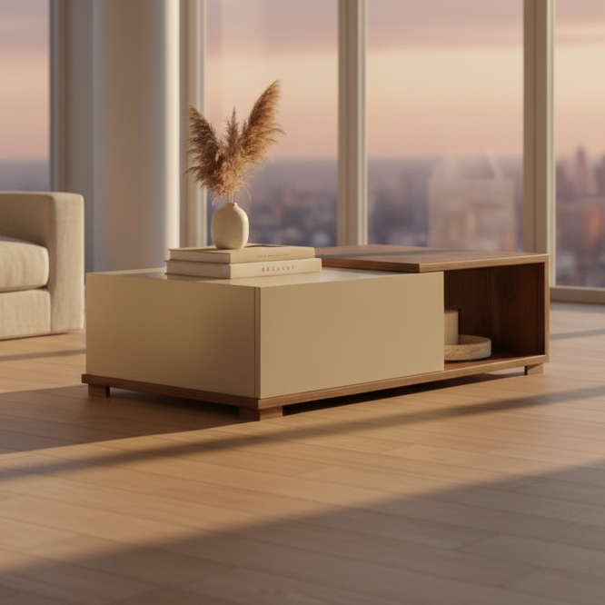 Table Unit White & Brown - WCT52