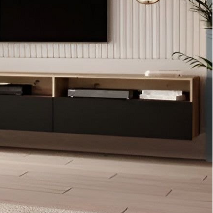 Living Room Set Black & Wooden - 160 x 40 x 40 cm - TVCT19