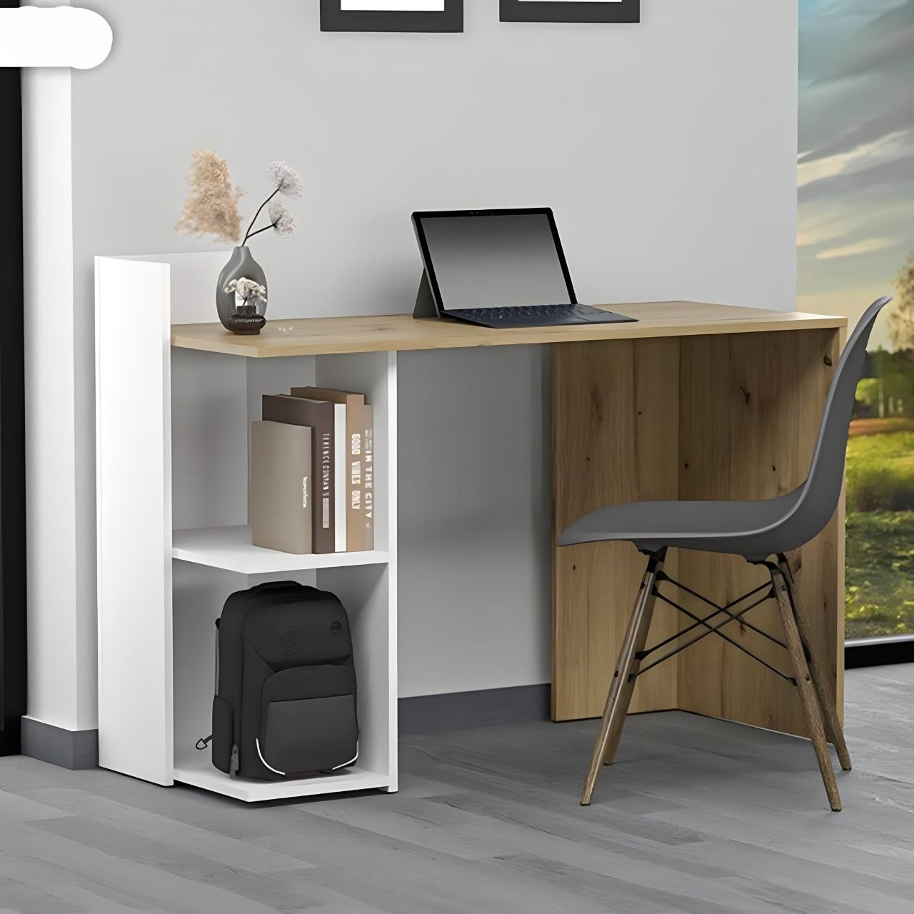 Desk Wooden & White - 120 x 50 x 80 cm - WDSK11