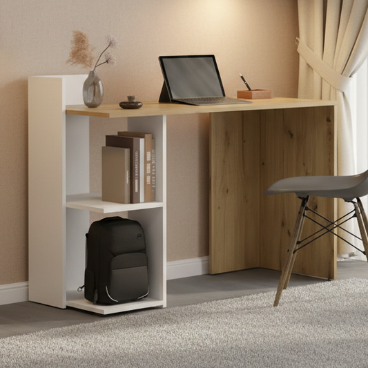 Desk Wooden & White - 120 x 50 x 80 cm - WDSK11