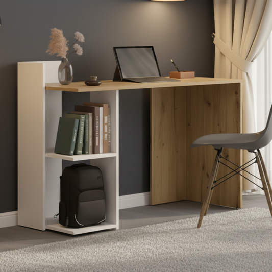 Desk Wooden & White - 120 x 50 x 80 cm - WDSK11