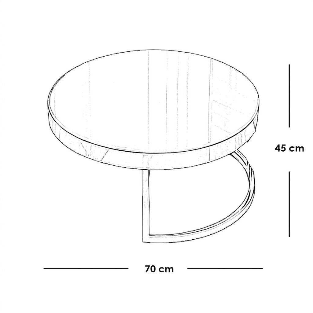 طقم طاولات قهوة متعشقة قطعتان من خشب MDF والصلب - BB5