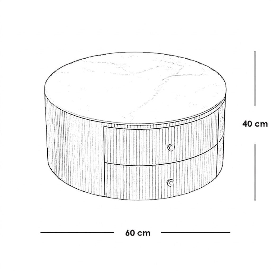 طقم طاولات قهوة متعشقة قطعتان من خشب MDF والصلب - BB5