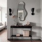 steel console with Mirror and MDF wood 120x35x90 - CL33