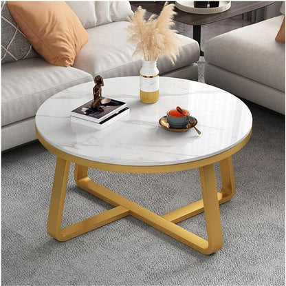 Steel and marble center coffee table 65×45 -AA8