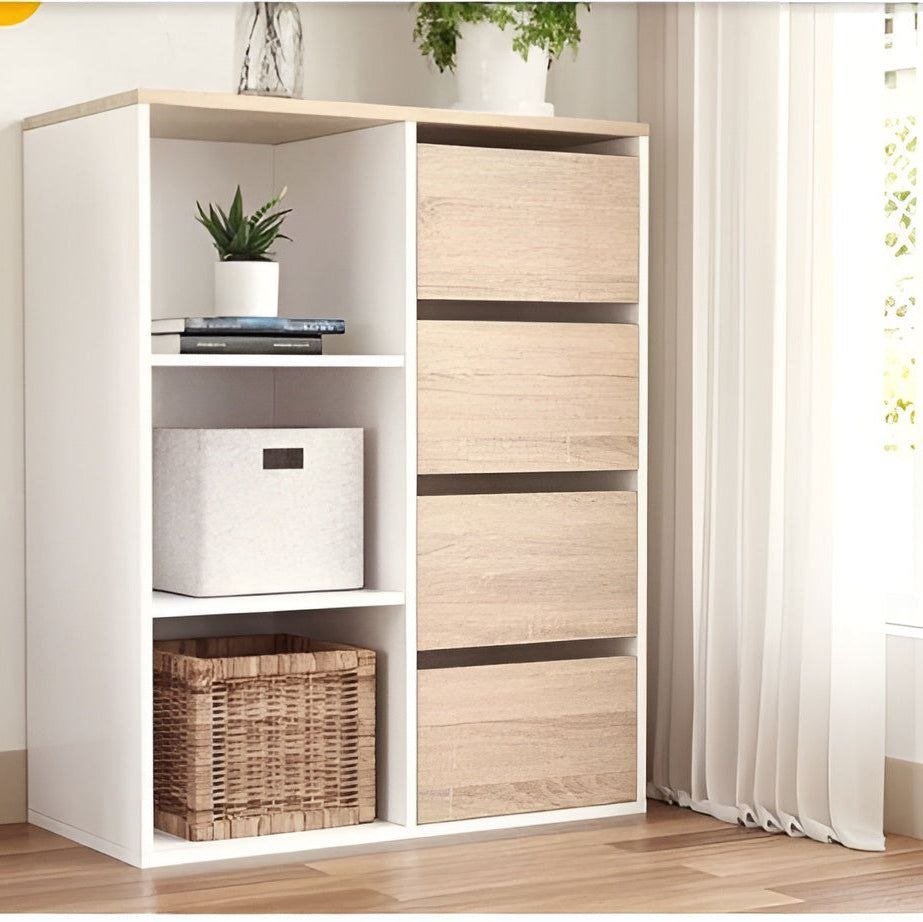 Display Unit Wooden & White - WDU13