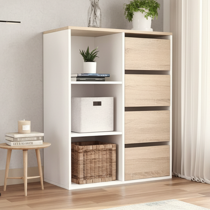 Display Unit Wooden & White - WDU13
