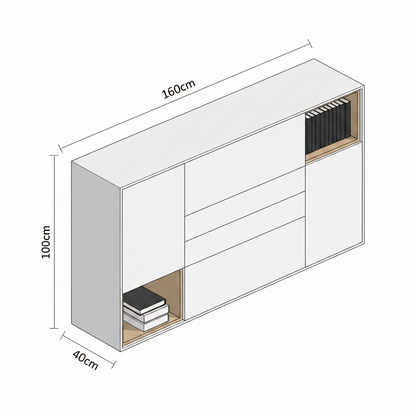 Buffet | White & Wooden - BUF57