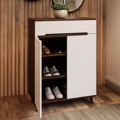 Shoe Closet White & Brown - 80x40x110 - WSH48