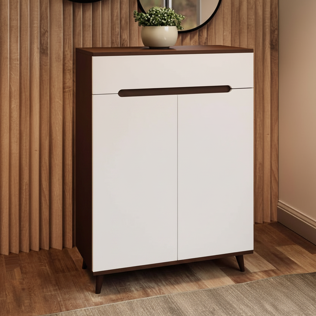 Shoe Closet White & Brown - 80x40x110 - WSH48