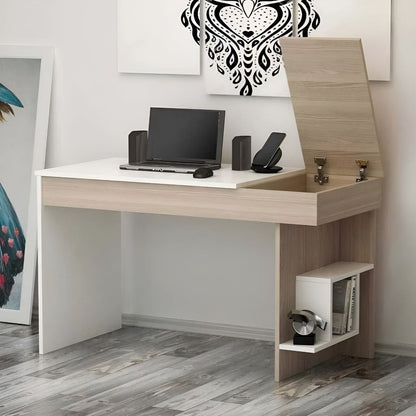 Desk Wooden & White - 120 x 50 x 75 cm  - WDSK35
