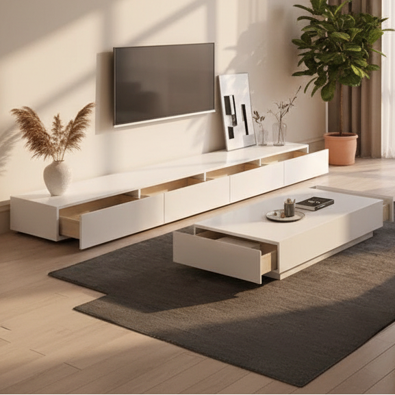 Living Room Set White - TVCT36