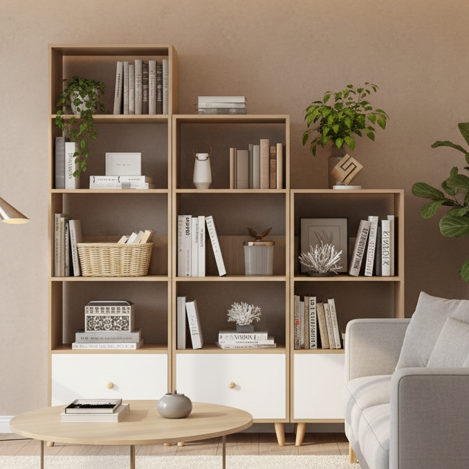 Display Unit Wooden & White -  WDU29