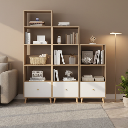 Display Unit Wooden & White -  WDU29
