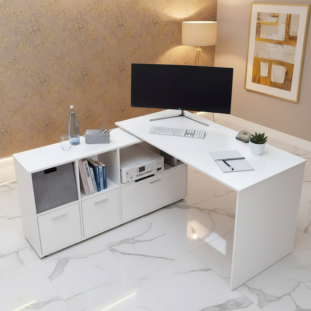 Desk White - 120 x 120 x 75 cm - WDSK2