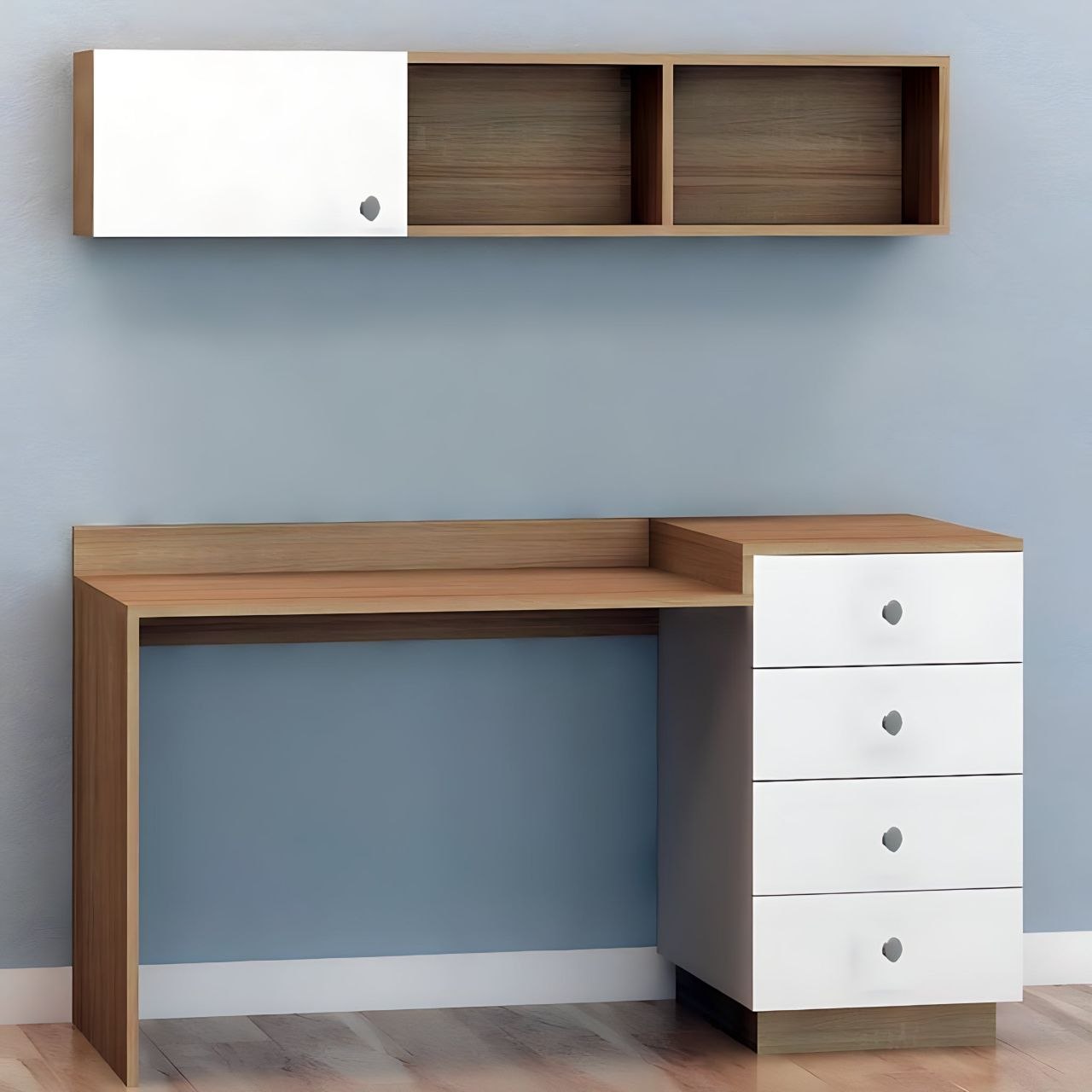 Desk Wooden & White - 120 x 50 x 80 cm - WDSK13