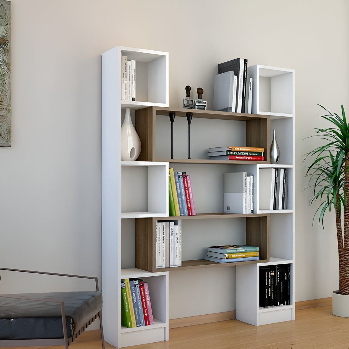Display Unit Wooden & White - WDU30