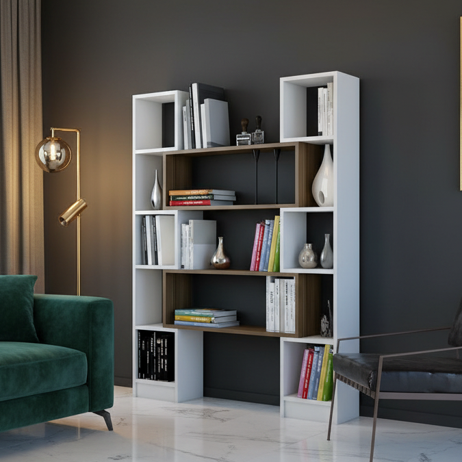 Display Unit Wooden & White - WDU30