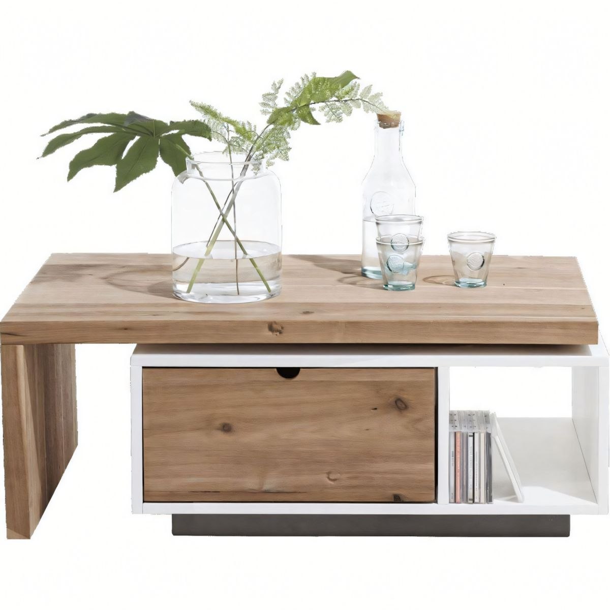Table Unit Wooden & White - 100 x 50 x 40 cm - WCT4